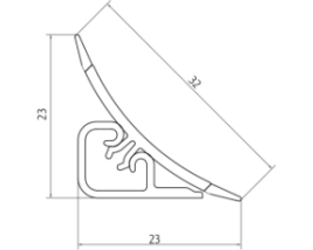 Плинтус LB-23, L=3000мм, чип песок