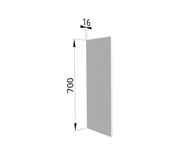 Панель торцевая (для шкафа верхнего) П Ройс (Графит софт)