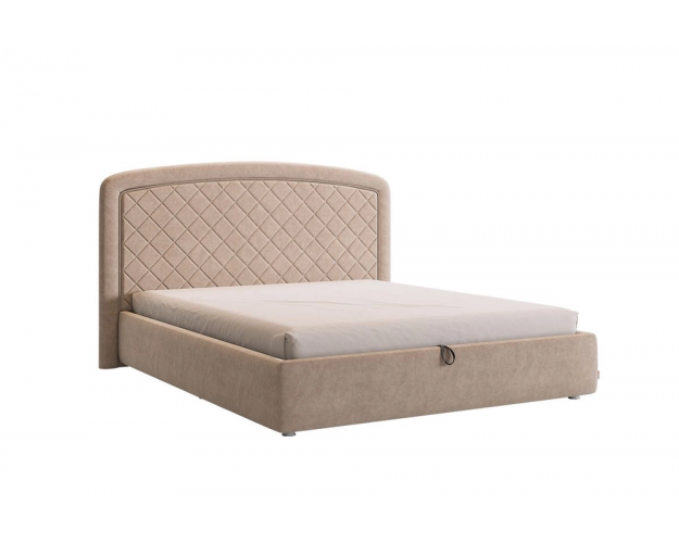 Кровать с основанием Сильва 2 1600 капучино (велюр)