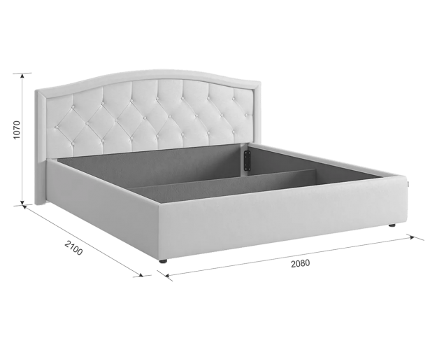 Кровать с подъемным механизмом 1800 Верона 2 оникс (велюр)